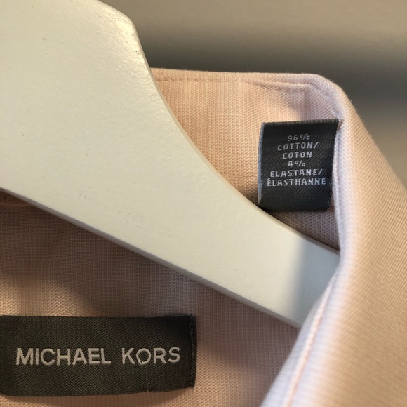 SALE MICHAEL KORS Men Pink Shirt Cotton SZ 17 XL - Picture 10 of 10